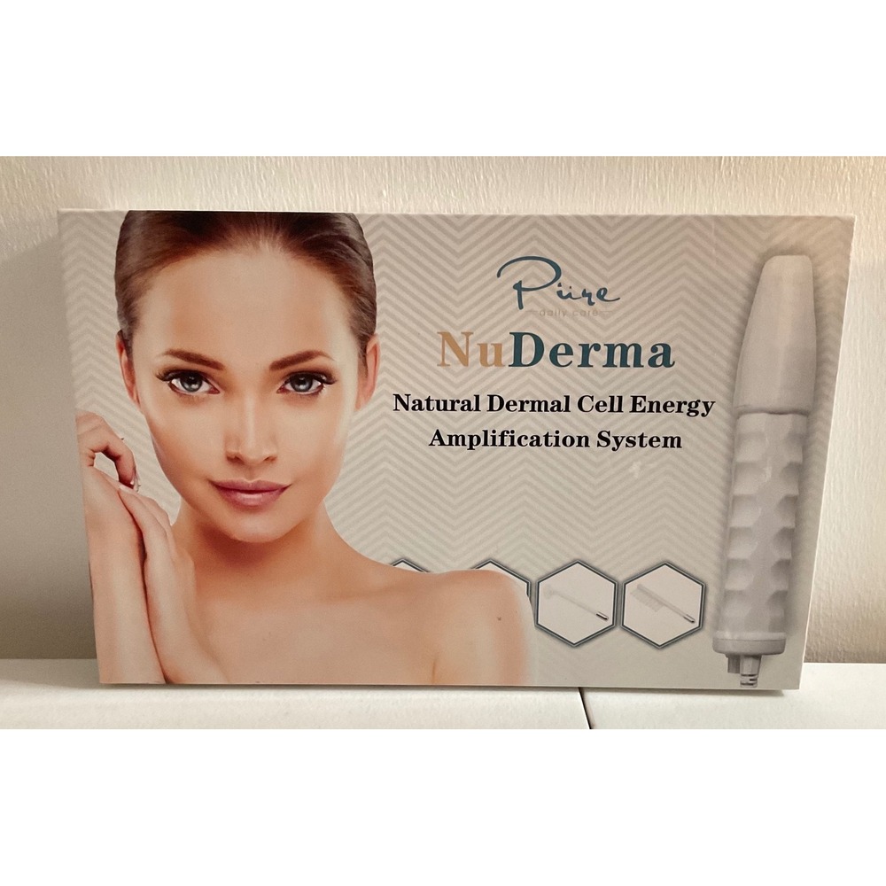 Pure Daily Care NuDerma High Frequency Skin Therapy Wand Facial Machine Neon 4pc